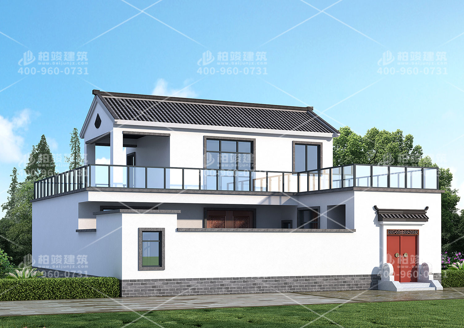 二层房屋设计图，中式风格设计